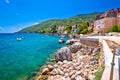 Town of Lovran coastline villas and turquoise sea view