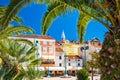 Town of Mali Losinj on the island of Losinj, Adriatic coast in Croatia, cathedral tower and city center Royalty Free Stock Photo