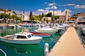 Town of Malinska harbor and waterfront view