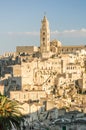 The town of Matera with caracteristic rocks and