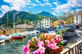 Town of Menaggio on Como lake waterfront view