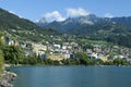 Town of Montreux on Lake Geneva Royalty Free Stock Photo