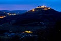 Town of Motovun on Istrian hill dawn view