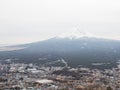 Town near the volcano Fuji