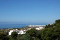 Village of Nerja from Nerja Cave in Andalusia, Spain Royalty Free Stock Photo