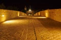 Town of Nin walkway night scene, Dalmatia, Croatia Royalty Free Stock Photo