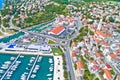 Town of Novi Vinodolski aerial panoramic view, Adriatic sea Royalty Free Stock Photo