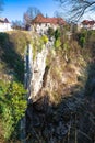 Town of Ogulin and Dobra river canyon abyss view Royalty Free Stock Photo