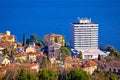 Town of Opatija waterfront aerial view Royalty Free Stock Photo