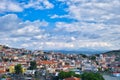 The town of Pachna, Cyprus, in the background Mount Olympos Royalty Free Stock Photo