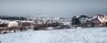 Town panorama of bulgarian ski resort Bansko Royalty Free Stock Photo