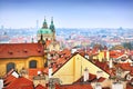 Town panorama Prague and Malostranske namesti Royalty Free Stock Photo