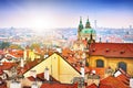 Town panorama Prague and Malostranske namesti Royalty Free Stock Photo