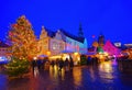 Pirna christmas market at night Royalty Free Stock Photo