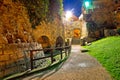 Town of Porec old walls evening view