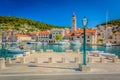 Town Pucisca in Croatia, Europe. Royalty Free Stock Photo