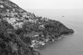 Like a Dolphin, Coastline of the town of Praiano, Amalfi Coast, Italy Royalty Free Stock Photo