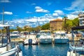 Town of Sainte Maxime waterfront view Royalty Free Stock Photo