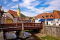 Town of Samobor river and architecture Royalty Free Stock Photo