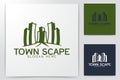 town scape logo design Royalty Free Stock Photo