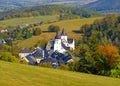 The town Schwarzenberg in the Erzgebirge Royalty Free Stock Photo