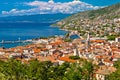 Town of Senj seafront aerial view Royalty Free Stock Photo