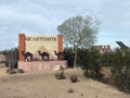 Town sign Quartzsite, Arizona Royalty Free Stock Photo