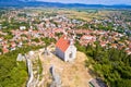 Town of Sinj in Dalmatia hinterland aerial view Royalty Free Stock Photo