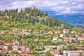 Town of Sinj in Dalmatia hinterland aerial view Royalty Free Stock Photo