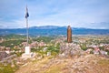 Town of Sinj view from historic fortress Royalty Free Stock Photo