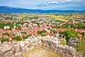 Town of Sinj view from historic fortress Royalty Free Stock Photo