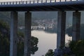 Town of Skradin on Krka river, the entrance to the Krka National Park Royalty Free Stock Photo