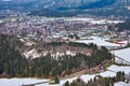 Town Reutte in alpine landscape at winter