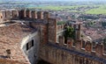 The town of Soave, famous for wine and grapes