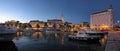 Town Split in Croatia, Diocletian palace night view from the seaside