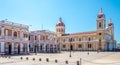 Town sqaure of Granada with Cathedral Our Lady of the Assumption in Granada - Nicaragua Royalty Free Stock Photo