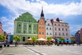 Town square of Boleslawiec, Poland