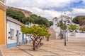 Town Square and the Church of Our Lady of the Martyrs, Castro Marim, Portugal. Royalty Free Stock Photo