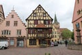 Beautiful view of a house in alsace Royalty Free Stock Photo