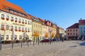 Town square in the town Kamenz, Saxony Royalty Free Stock Photo
