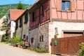 Town square in Riquewihr, Alsace, France Royalty Free Stock Photo