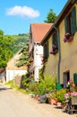 Town square in Riquewihr, Alsace, France Royalty Free Stock Photo