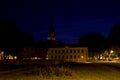 Town square in Spisska Nova Ves at night, Slovakia