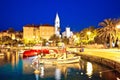 Town of Supetar waterfront evening view Royalty Free Stock Photo