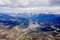 Town and surrounding wilderness in Jasper, Alberta, Canada