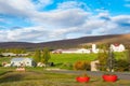 The town of Svalbardseyri in north Iceland