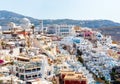 Town of Thira cityscape, Santorini island, Greece Royalty Free Stock Photo