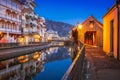 Town of Thun and Aare river evening view