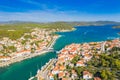 Town of Tisno on the island of Murter, Dalmatia, Croatia Royalty Free Stock Photo