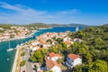 Town of Tisno on the island of Murter, Dalmatia, Croatia Royalty Free Stock Photo